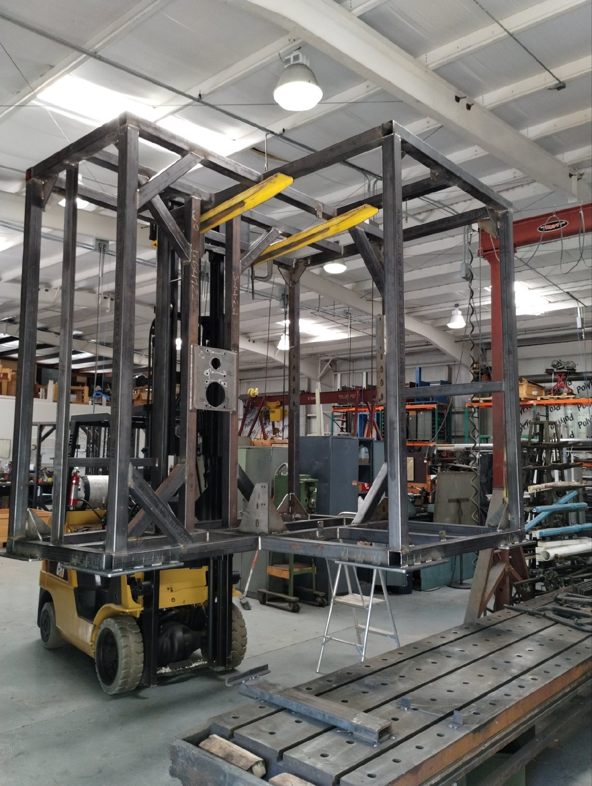 Large equipment cage fabrication