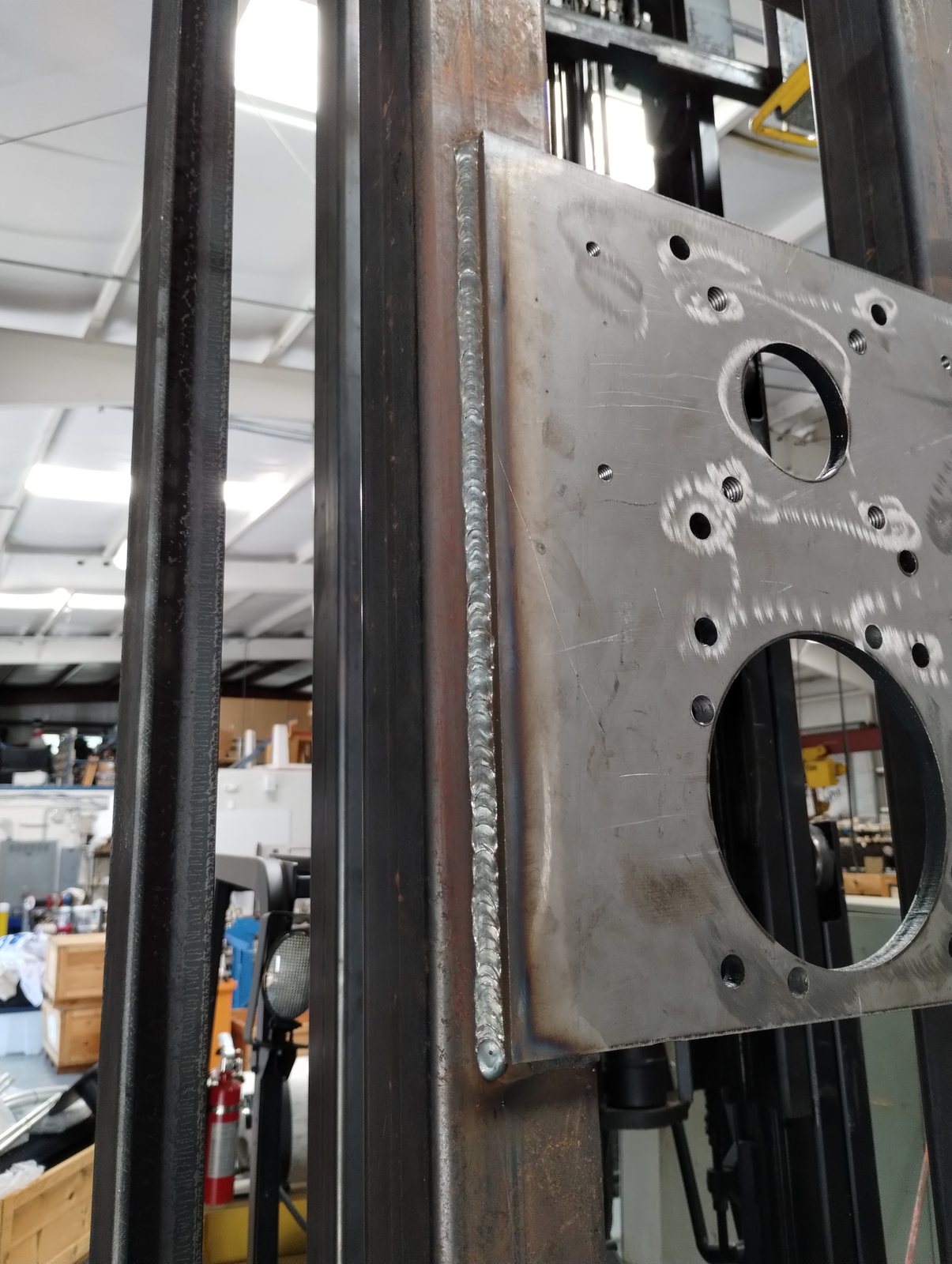 Machined plate weld repair